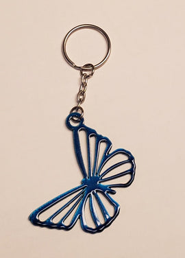 Blue butterfly keychain