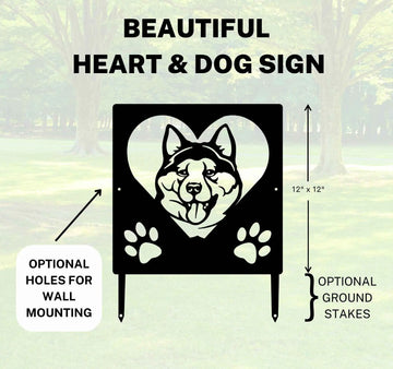 Akita Dog Sign for Yards