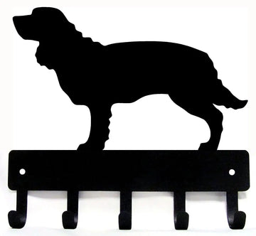American Water Spaniel dog breed key rack/leash holder with 5 hooks