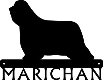 Bearded Collie dog breed decorative sign with customize name