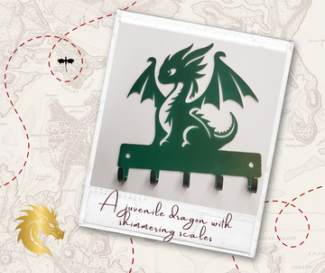 Whimsical Dragon Key Holder -  Fantasy Wall Hook