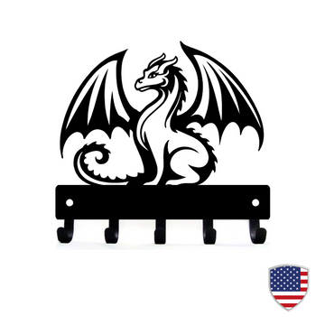 Graceful Dragon Key Holder – Fantasy Wall Hook (Copy) The Metal Peddler