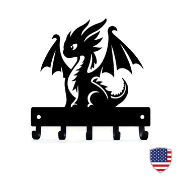 Whimsical Dragon Key Holder – Fantasy Wall Hook The Metal Peddler