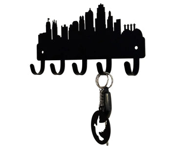 Kansas City, MO Skyline key rack/ leash holder with 5 hooks