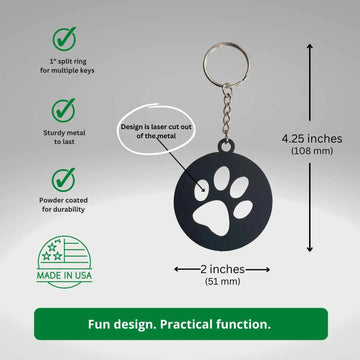 Dog Paw Keychain - The Metal Peddler Keychains Any Breed, breed, Dog, key fob, keychain, keyring