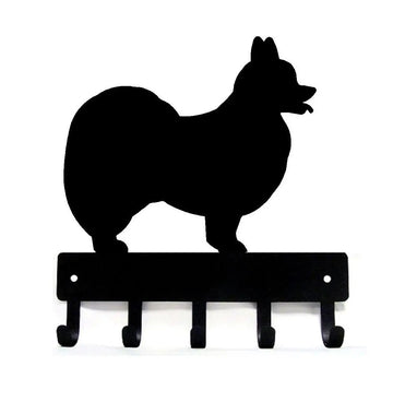 Papillon Dog Key Rack/ Leash Hanger with 5 hooks