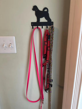 Portuguese Water Dog - Dog Key Rack/ Leash Hanger The Metal Peddler