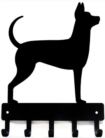 Russian Toy Smooth Coat Dog Key/Leash Rack - The Metal Peddler Key Rack breed, Breed R, Dog, key rack, leash hanger, leash rack, Russian Toy Smooth Coat