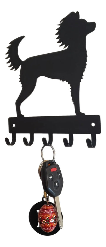 Russian Toy Long Hair Coat Dog Key/Leash Rack - The Metal Peddler Key Rack breed, Breed R, Dog, key rack, leash hanger, leash rack, Russian Toy Smooth Coat