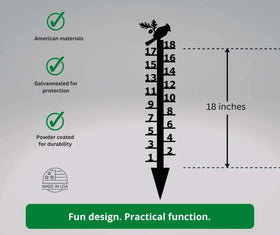 Cardinal Snow Gauge: Measures up to 18" Snowfall - The Metal Peddler Snow Gauge bird, not-dog, seasonal, snow gauge, wildlife, winter