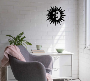 Sun and Moon Metal Art - The Metal Peddler Wall Art wall art