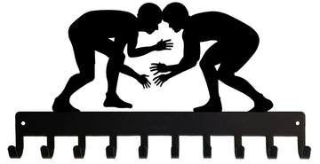Wrestlers Wrestling Sports Medal Hanger - The Metal Peddler Medal Holders grappling, Medal Hanger, sport, sport hooks, sporthooks, sports, wrestler, wrestling