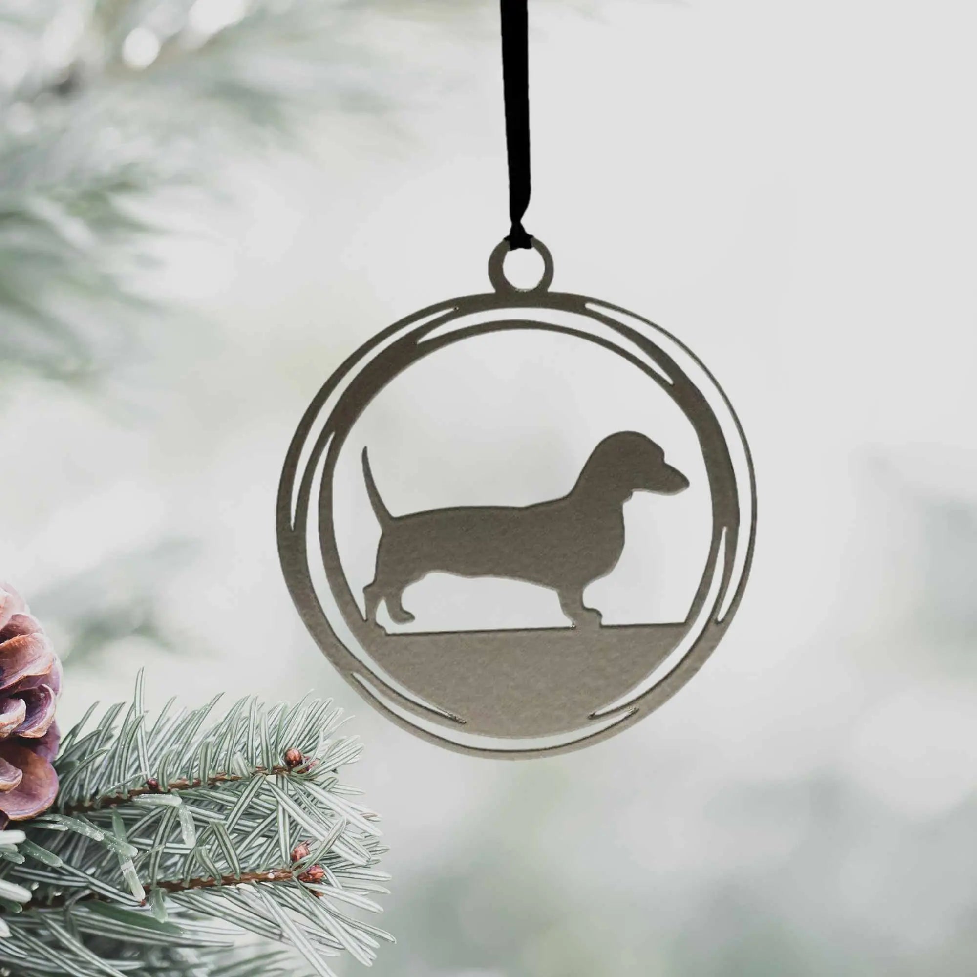 Dachshund christmas online ornaments