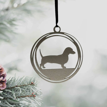 Christmas tree ornament with a Dachshund Dog