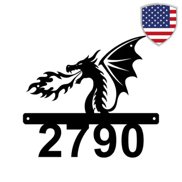 Dragon Head Address Sign – Open Number Metal Art The Metal Peddler
