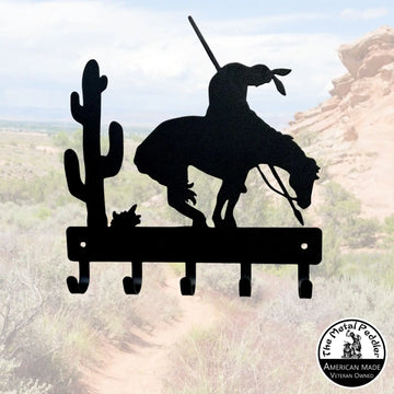 Key holder with the End of the Trail warrior design.