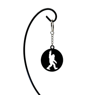 Bigfoot Peace Keychain - The Metal Peddler Keychains bigfoot, key fob, keychain, keyring, sasquatch