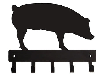 Pig Key Holder with 5 Hooks (Ears Down)