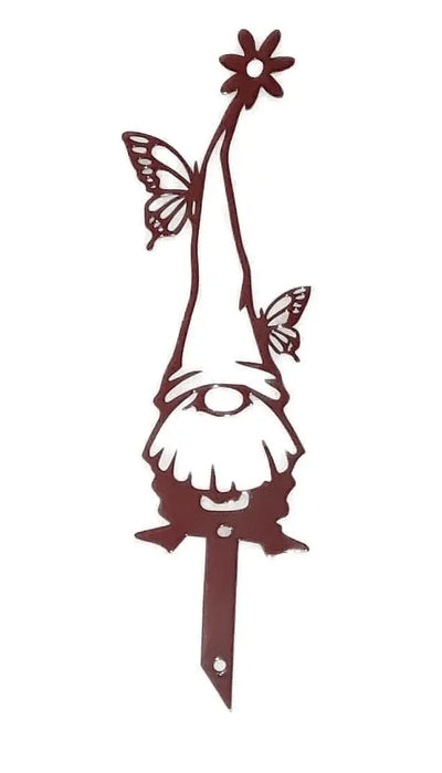 Garden Gnome Yard Stakes & Potted Plant Stakes - The Metal Peddler Garden Stakes dad garden, garden, Gnomes, ground stake, outdoor life