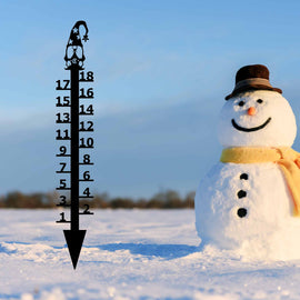 Gnome Snow Gauge: Measures up to 18" Snowfall - The Metal Peddler Snow Gauge Gnomes, seasonal, snow gauge, winter