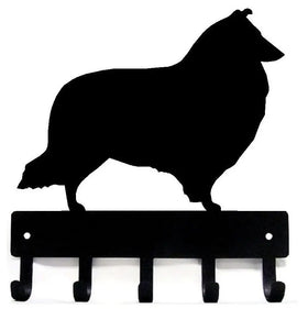 Sheltie key rack/ leash hanger for wall mounting. 5 Hook