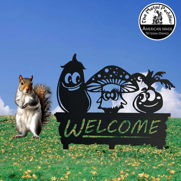 Veggie Garden Welcome Yard Sign The Metal Peddler