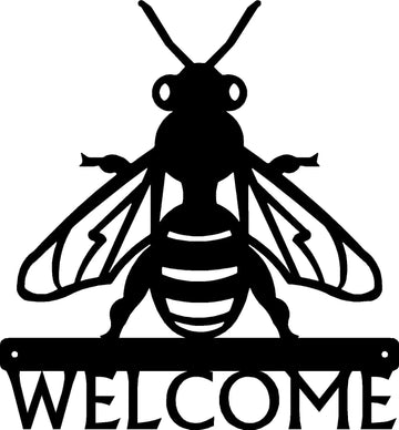 Honey Bee Welcome Sign - The Metal Peddler Welcome Signs bee, farm, honey bee, porch, Welcome sign