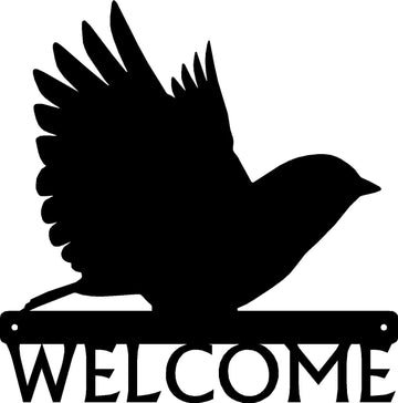 Bluebird Bird Welcome Sign - The Metal Peddler Welcome Signs bird, Bluebird, porch, Welcome sign