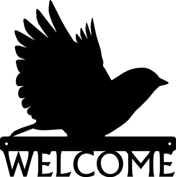 Bluebird Bird Welcome Sign - The Metal Peddler Welcome Signs bird, Bluebird, porch, welcome sign