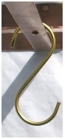 Brass S Shaped Pot Rack Hooks (set of 4) - The Metal Peddler Pot Rack Hooks Brass, hooks, pot hooks, storage hooks