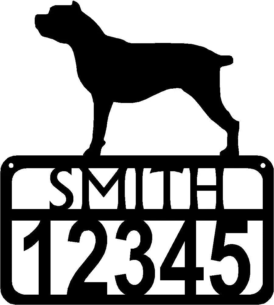 Cane Corso Personalized Dog Sign with Name & House Numbers The Metal