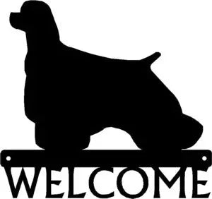 Cocker Spaniel Dog Welcome Sign - The Metal Peddler Welcome Signs breed, Breed C, Cocker Spaniel, Dog, porch, Welcome sign
