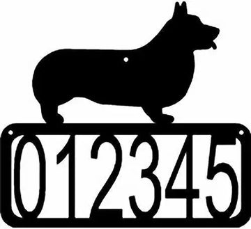 Pembroke Welsh Corgi Dog House Address Sign - The Metal Peddler Address Signs address sign, breed, Corgi, Dog, House sign, Pembroke, Personalized Signs, personalizetext, porch