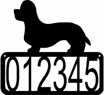 Dandie Dinmont Terrier Dog House Address Sign - The Metal Peddler Address Signs address sign, breed, Dandie Dinmont Terrier, Dog, House sign, Personalized Signs, personalizetext, porch