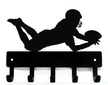 Football Catcher Key Rack - The Metal Peddler Key Rack Football, key rack, medal hanger, sport hooks, sports