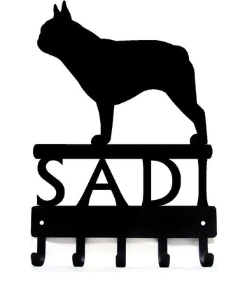 French Bulldog - Personalized Name Dog Key Rack/ Leash Hanger - The Metal Peddler Key Rack breed, Dog, French Bulldog, key rack, leash hanger