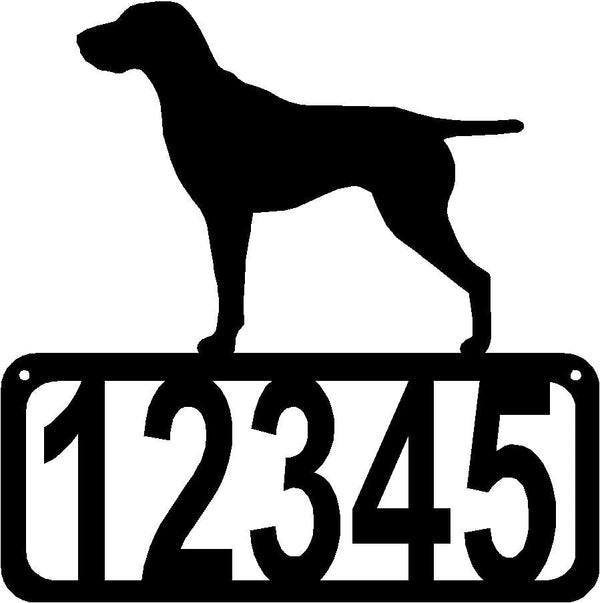 German Shorthaired Pointer Dog House Address Sign - The Metal Peddler Address Signs address sign, breed, Dog, German Shorthaired Pointer, GSP, House sign, Personalized Signs, personalizetext, porch