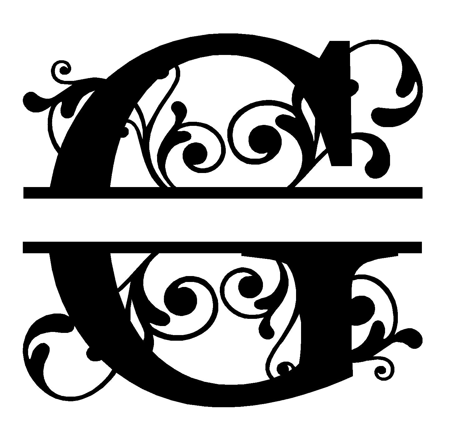 Ornate Letter V Monogram by Art G