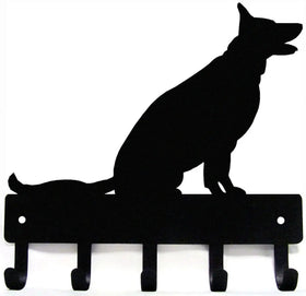 German Shepherd (Sitting) Dog Key Rack/ Leash Hanger - The Metal Peddler Key Rack breed, Dog, German Shepherd, German Shepherd (Sitting), key rack, leash Hanger