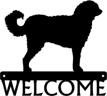 Labradoodle Dog Welcome Sign - The Metal Peddler Welcome Signs breed, Dog, Labradoodle, porch, Welcome sign