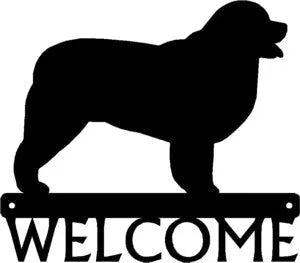 Newfoundland Dog Welcome Sign - The Metal Peddler Welcome Signs breed, Dog, Newfoundland, porch, Welcome sign