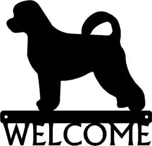 Portuguese Water Dog - Dog Welcome Sign - The Metal Peddler Welcome Signs Dog, porch, Portuguese Water Dog, Welcome sign