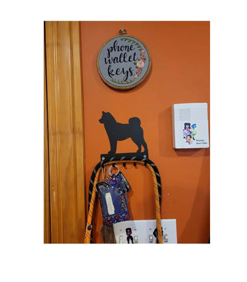 Shiba Inu Dog Key Rack/ Leash Hanger - The Metal Peddler Key Rack breed, Breed S, Dog, key rack, leash hanger, shiba inu
