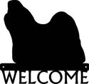 Shih Tzu Dog Welcome Sign - The Metal Peddler  breed, Dog, porch, Shih Tzu, welcome sign