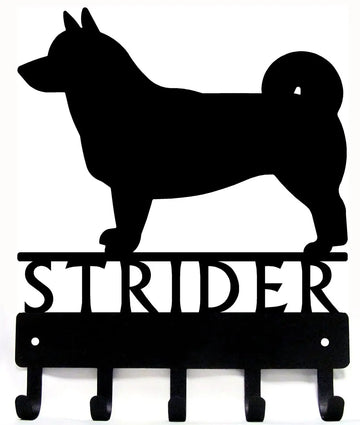 Swedish Vallhund Personalized Name Dog Key Rack/ Leash Hanger With Tail Options - The Metal Peddler Key Rack breed, Breed S, Dog, key rack, leash hanger, personalized, personalizetext, Swedish Vallhund