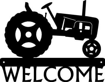Tractor #28 Welcome Sign - The Metal Peddler farm, porch, ranch, tractor, Welcome sign
