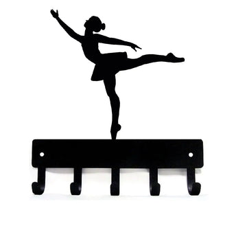 Dance Medal Hanger / Key Rack - Ballerina 3 - The Metal Peddler Key Rack ballerina, ballet, dance, dance gifts, dance signs, dance wall art, personalized dance, sport hooks