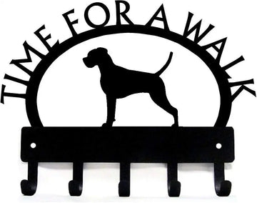Boxer TIME FOR A WALK Dog Key Rack & Leash Holder - The Metal Peddler Key Rack Boxer, breed, Breed B, Dog, key rack, leash rack