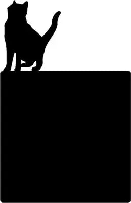 Cat on top left corner looking up- Magnetic Memo/ Bulletin Board - The Metal Peddler cat, Memo board