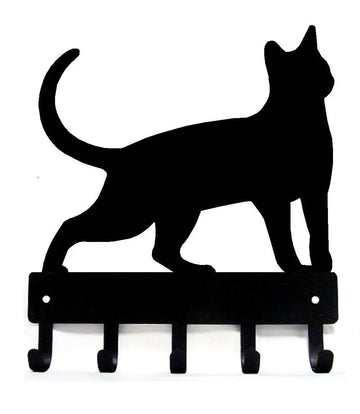 Cat #17 Key Rack with 5 hooks - The Metal Peddler Key Rack Cat, key rack